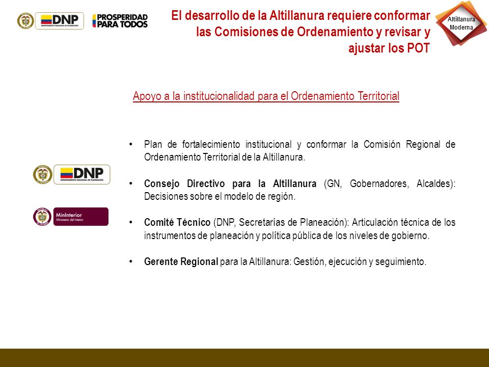 El desarrollo de la Altillanura requiere conformar las Comisiones de Ordenamiento y revisar y ajustar los POT