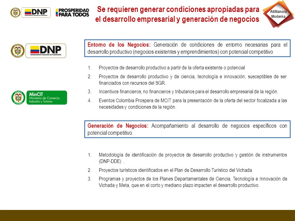 Se requieren generar condiciones apropiadas para el desarrollo empresarial y generación de negocios