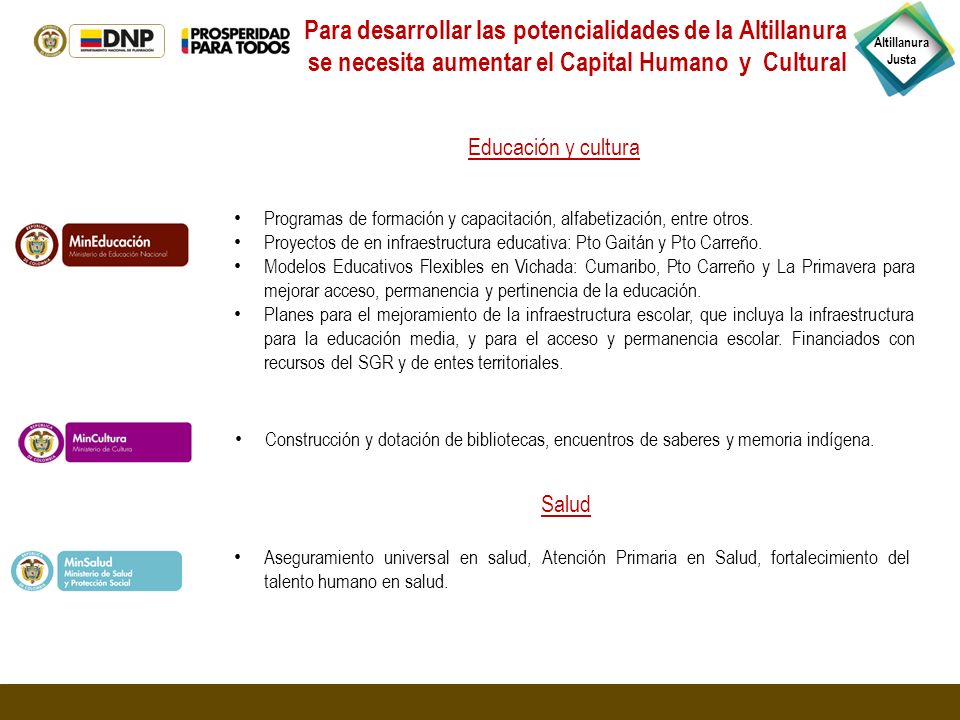 Para desarrollar las potencialidades de la Altillanura se necesita aumentar el Capital Humano y Cultural
