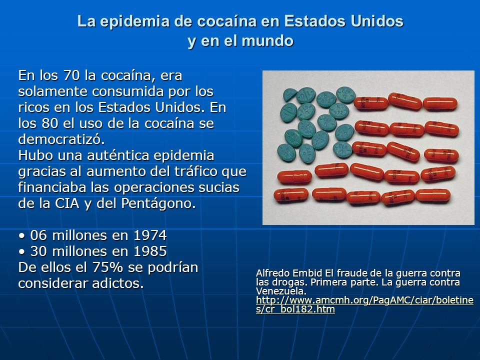 La epidemia de cocaína en Estados Unidos y en el mundo
