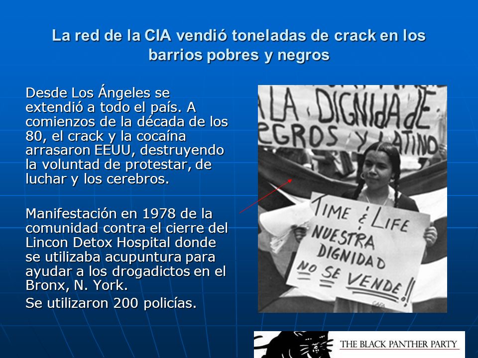 La red de la CIA vendió toneladas de crack en los barrios pobres y negros