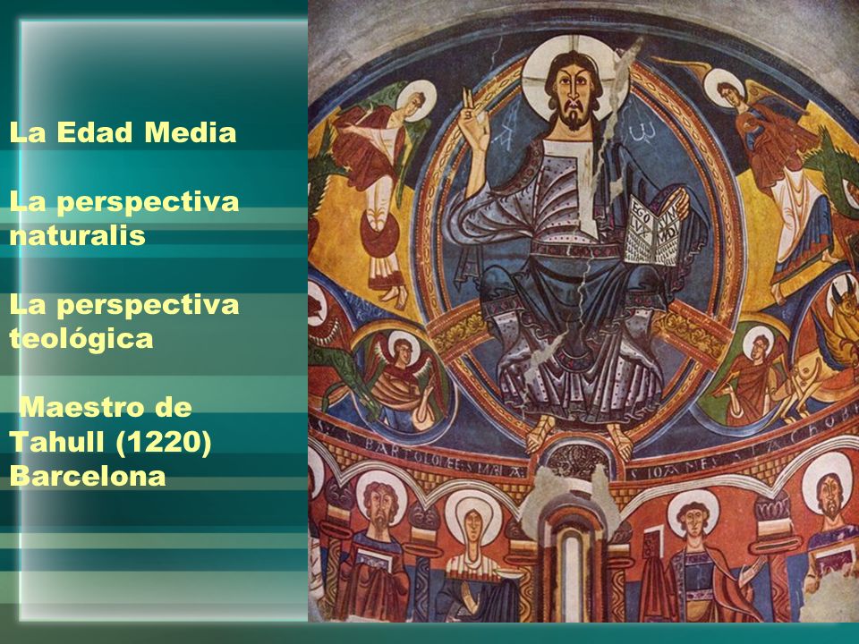 La Edad Media La perspectiva naturalis La perspectiva teológica Maestro de Tahull (1220) Barcelona