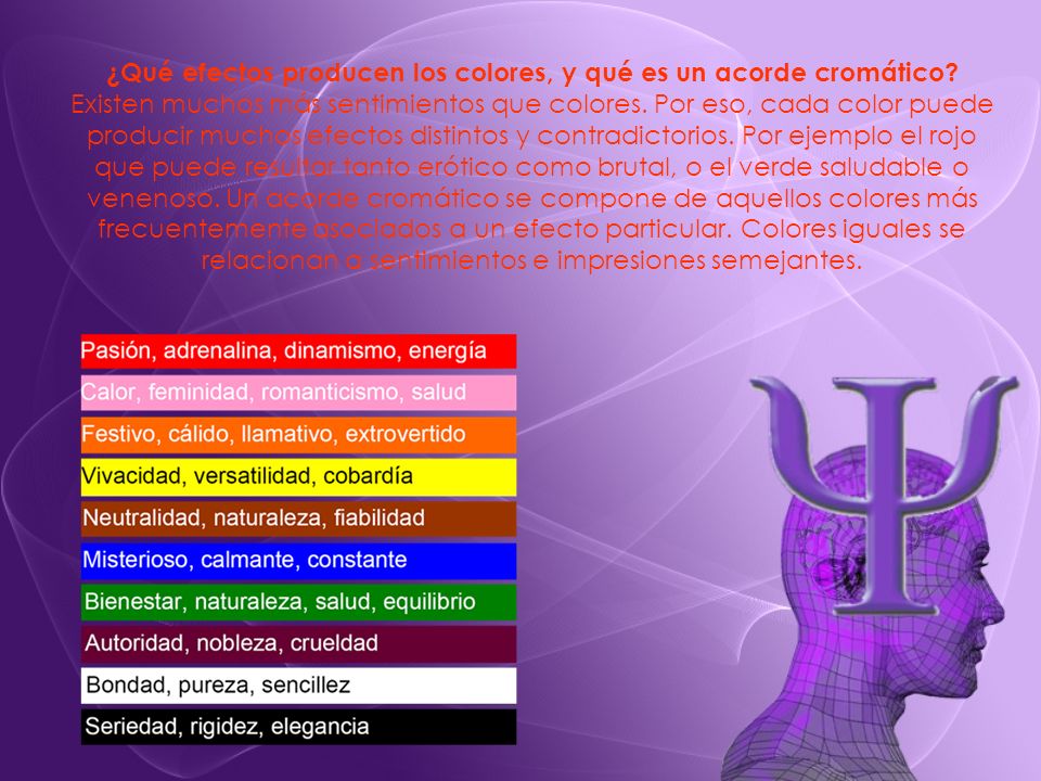 ¿Qué efectos producen los colores, y qué es un acorde cromático