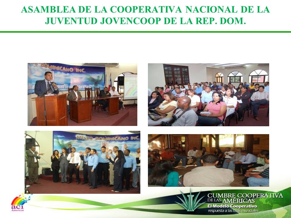 ASAMBLEA DE LA COOPERATIVA NACIONAL DE LA JUVENTUD JOVENCOOP DE LA REP