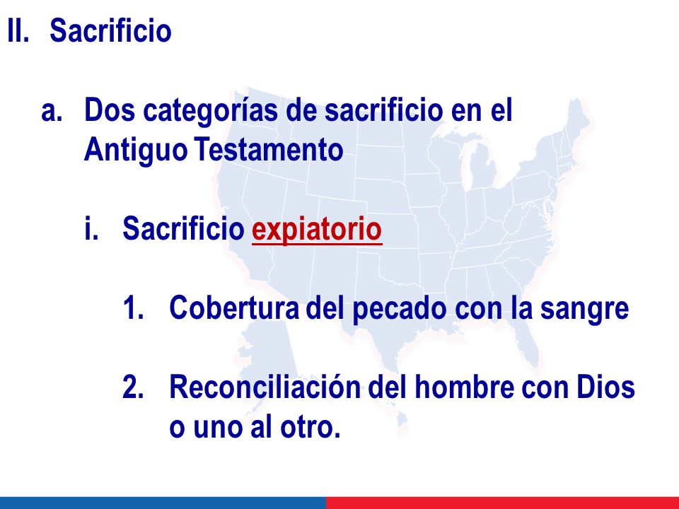 a. Dos categorías de sacrificio en el Antiguo Testamento