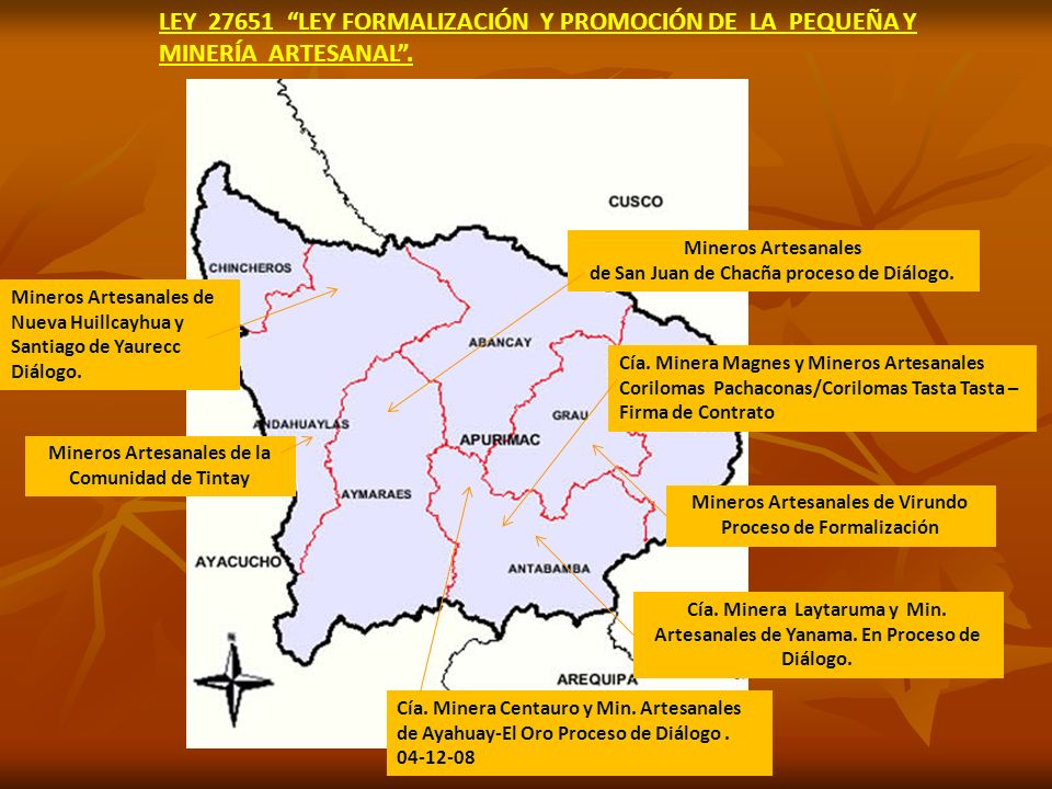 LEY LEY FORMALIZACIÓN Y PROMOCIÓN DE LA PEQUEÑA Y MINERÍA ARTESANAL .