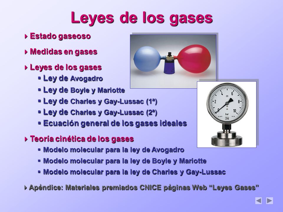 Leyes de los gases Estado gaseoso Medidas en gases Leyes de los gases