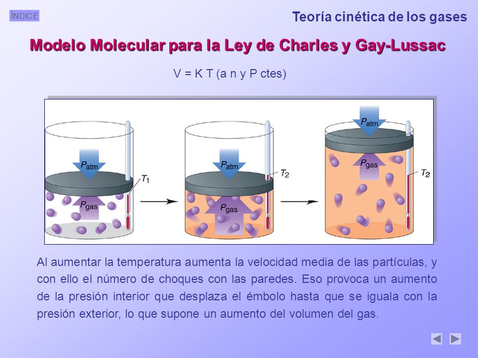 Modelo Molecular para la Ley de Charles y Gay-Lussac