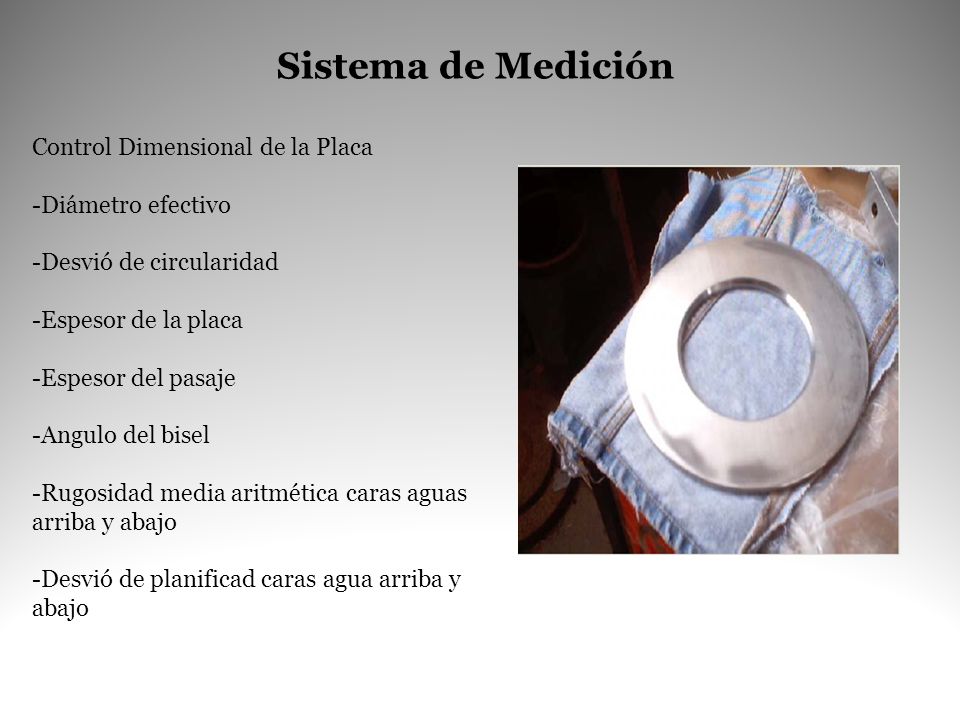 Sistema de Medición Control Dimensional de la Placa Diámetro efectivo