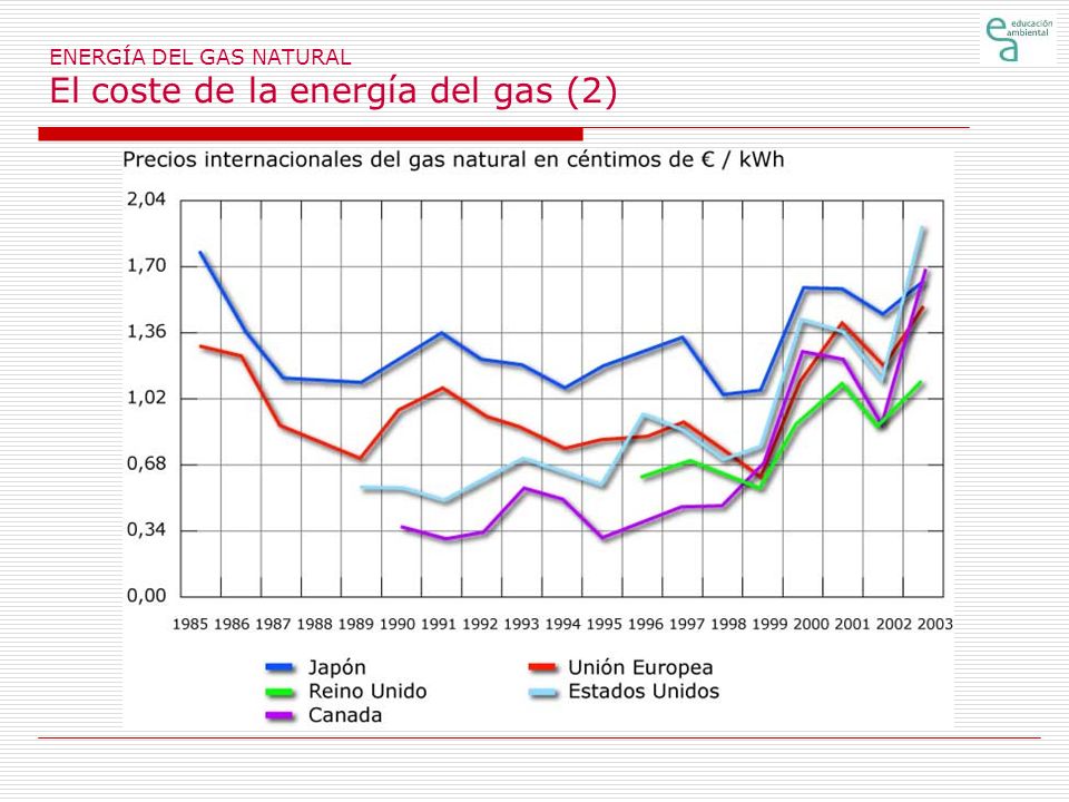 ENERGÍA DEL GAS NATURAL El coste de la energía del gas (2)