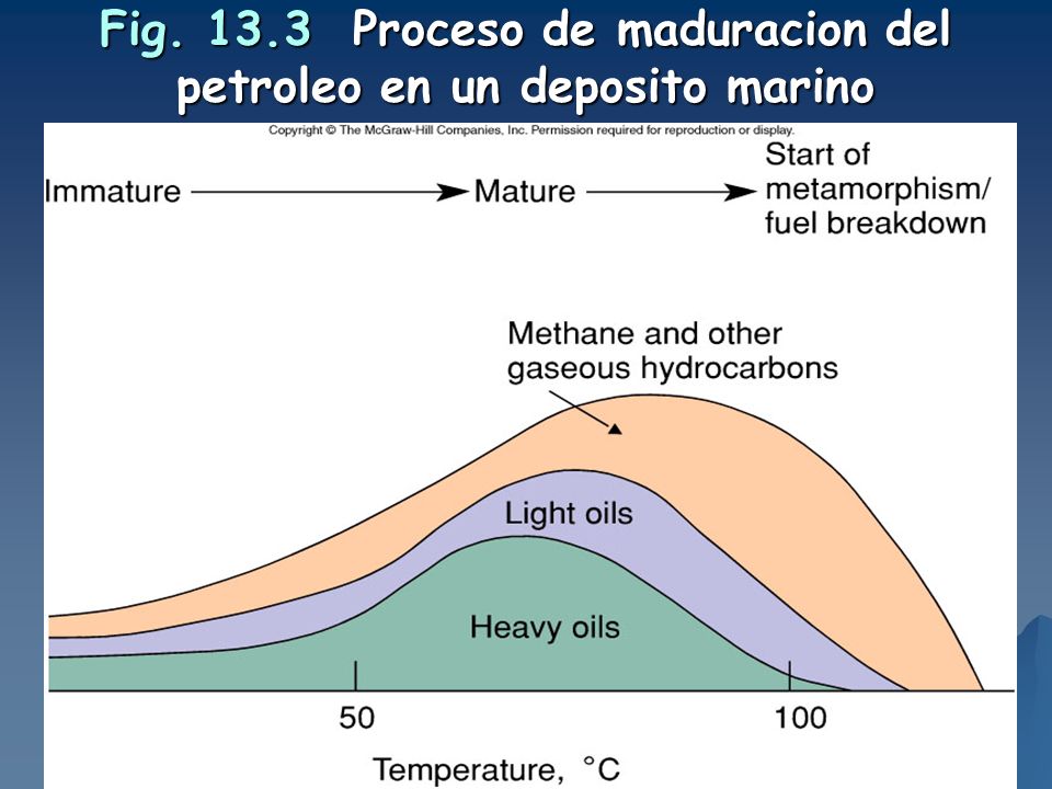 Fig Proceso de maduracion del petroleo en un deposito marino