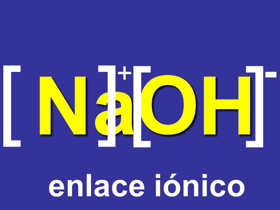 [ ] [ ] - Na + O H enlace iónico