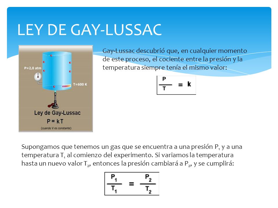 LEY DE GAY-LUSSAC