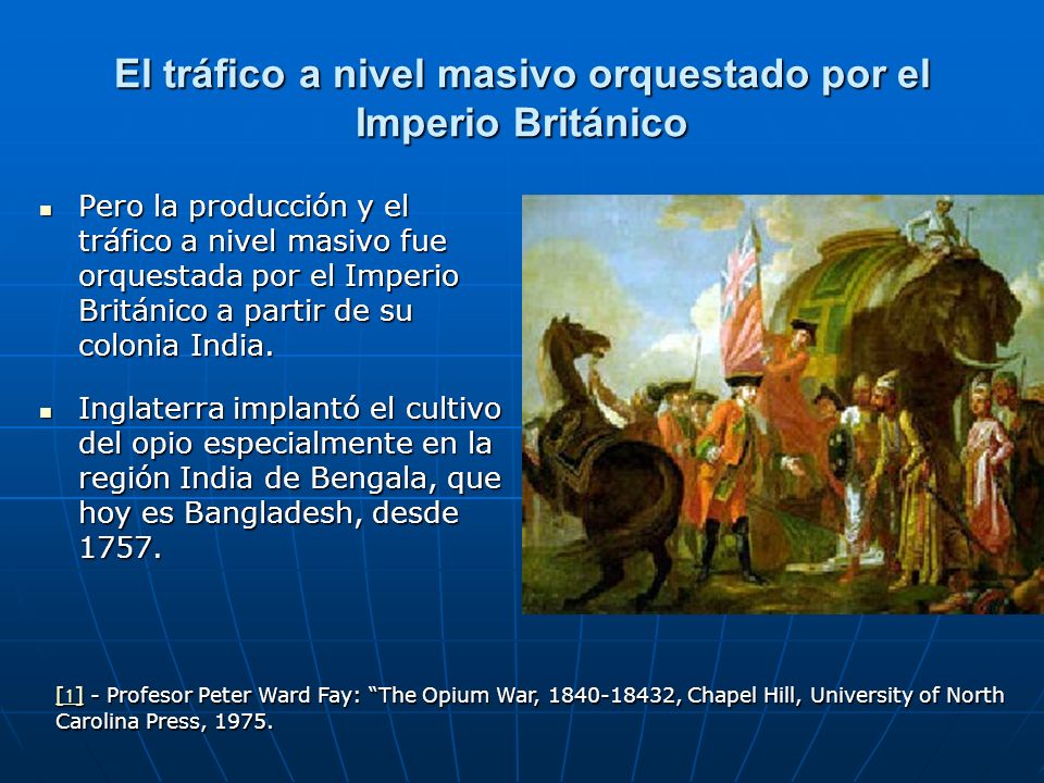 El tráfico a nivel masivo orquestado por el Imperio Británico