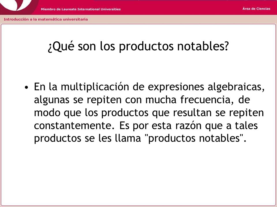 ¿Qué son los productos notables