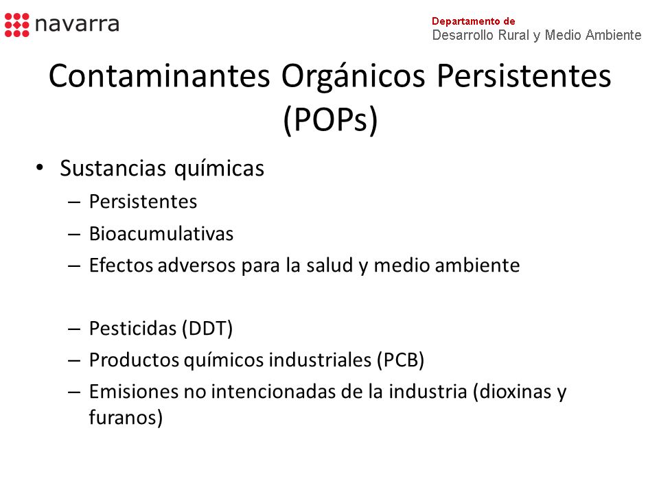 Contaminantes Orgánicos Persistentes (POPs)