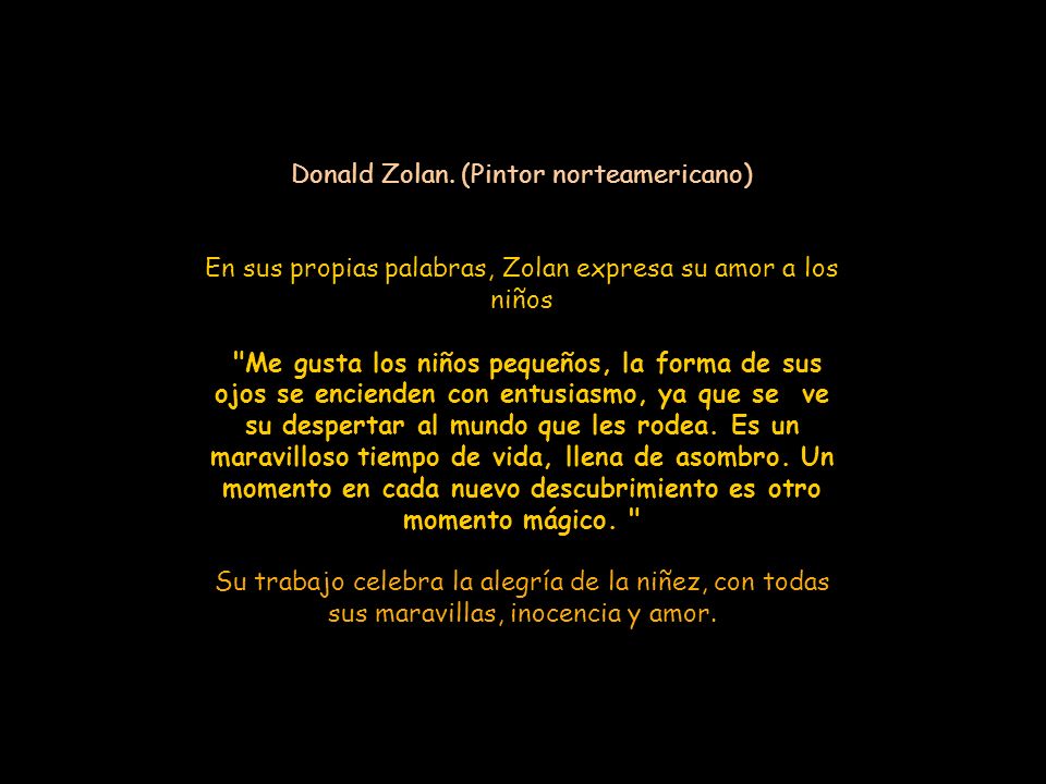 Donald Zolan. (Pintor norteamericano)