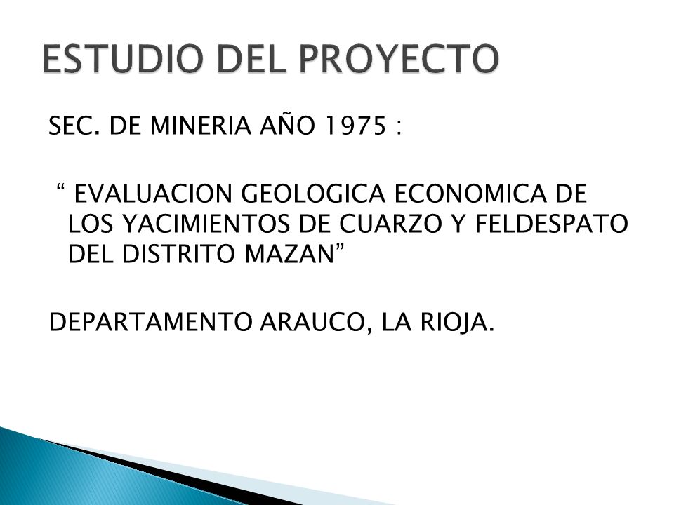 ESTUDIO DEL PROYECTO