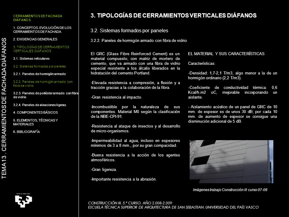 3. TIPOLOGÍAS DE CERRAMIENTOS VERTICALES DIÁFANOS