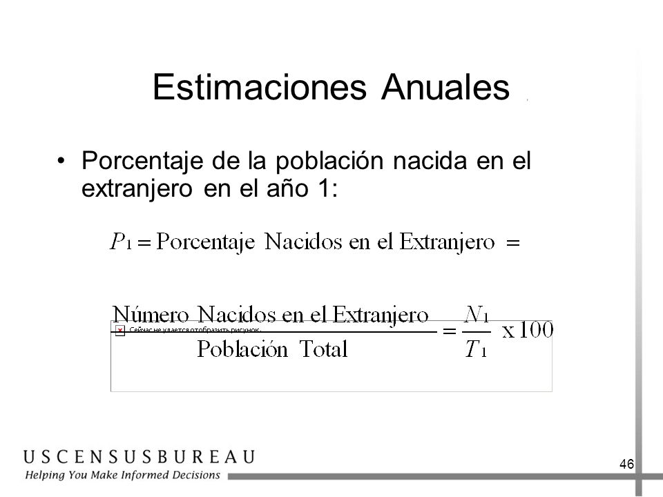 Estimaciones Anuales Porcentaje de la población nacida en el extranjero en el año 1: I’ll walk through a simple example,