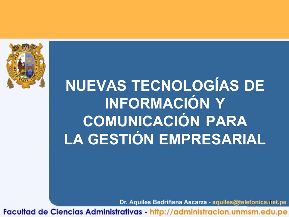 NUEVAS TECNOLOGÍAS DE INFORMACIÓN Y COMUNICACIÓN PARA LA GESTIÓN EMPRESARIAL