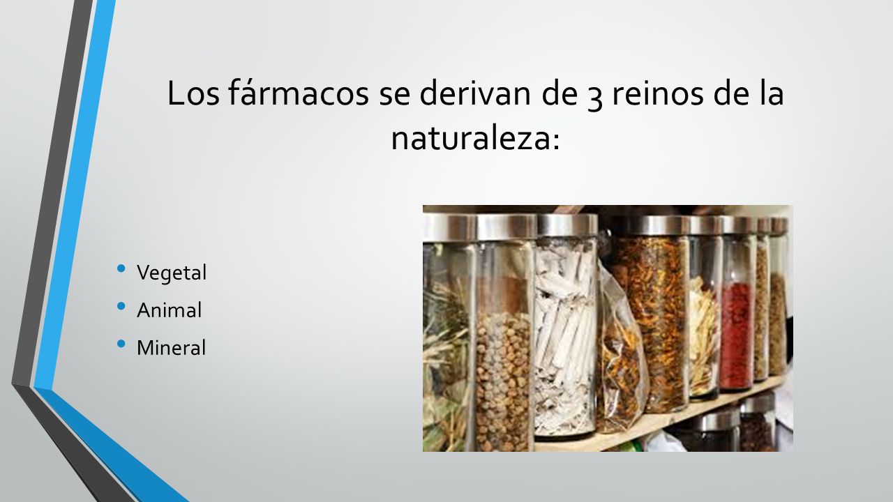 Los fármacos se derivan de 3 reinos de la naturaleza: