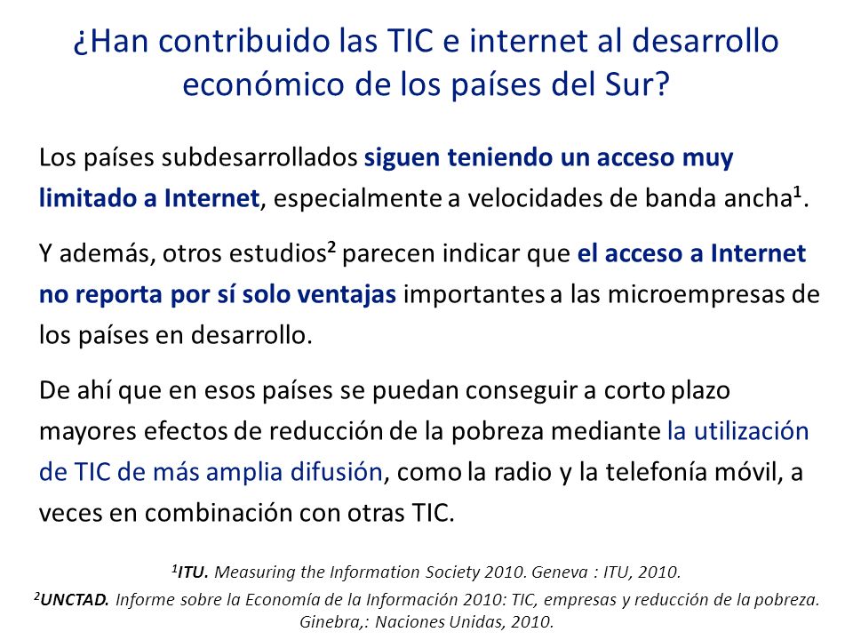1ITU. Measuring the Information Society Geneva : ITU, 2010.