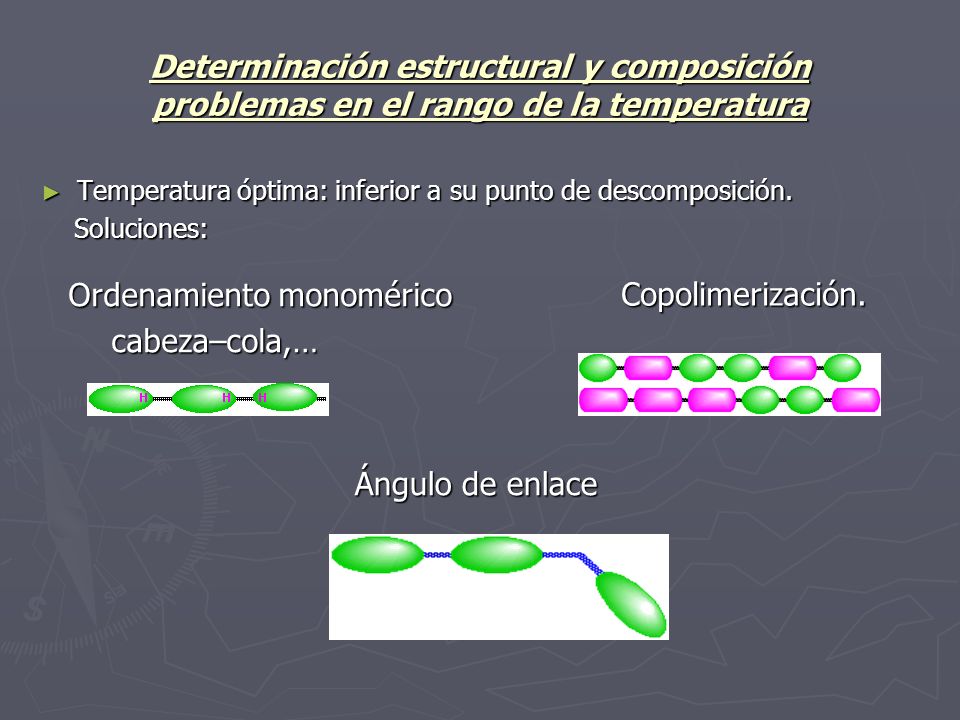 Determinación estructural y composición problemas en el rango de la temperatura