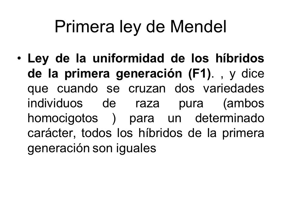 Primera ley de Mendel