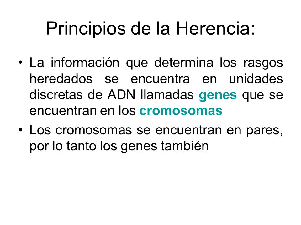 Principios de la Herencia: