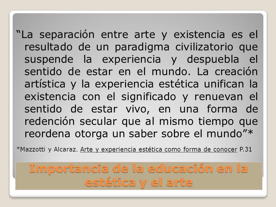 Importancia de la educación en la estética y el arte