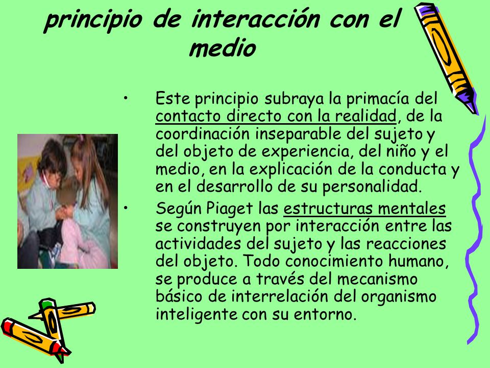 principio de interacción con el medio