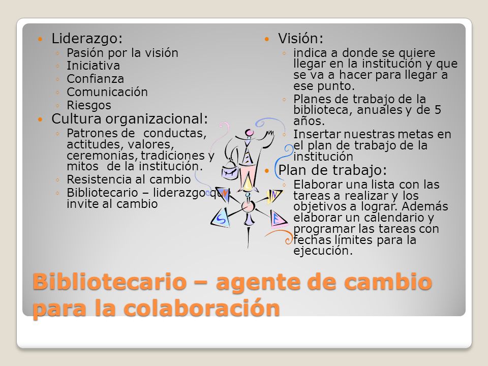 Bibliotecario – agente de cambio para la colaboración