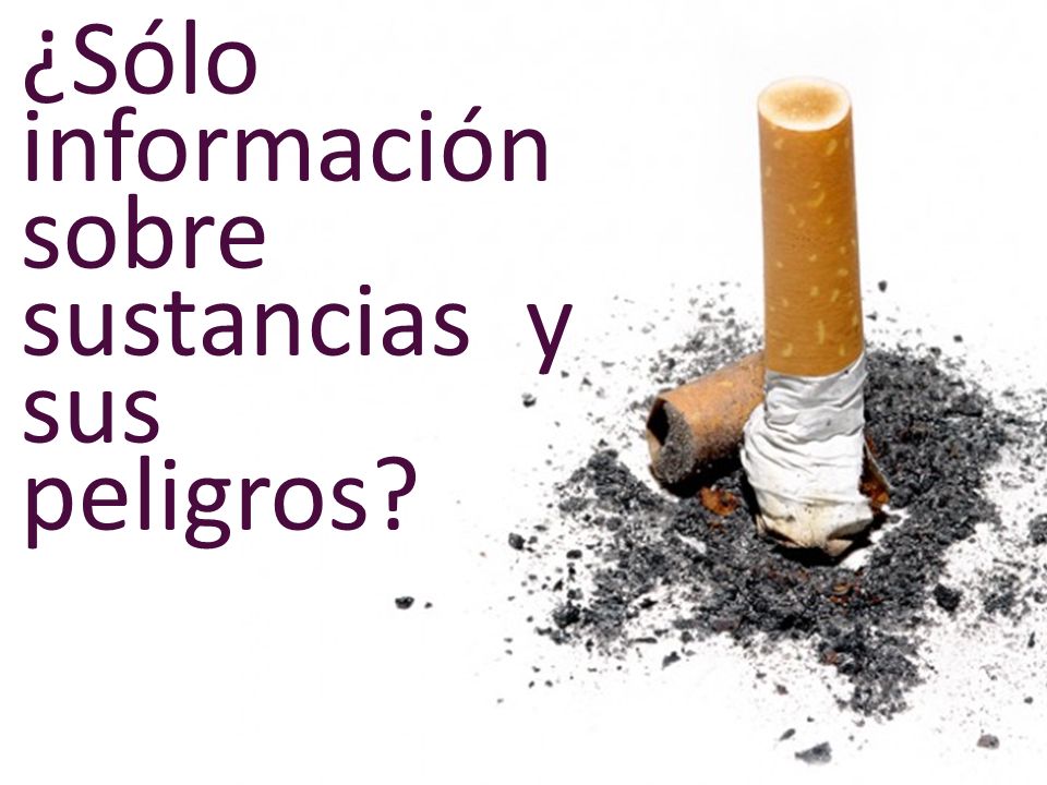 ¿Sólo información sobre sustancias y sus peligros