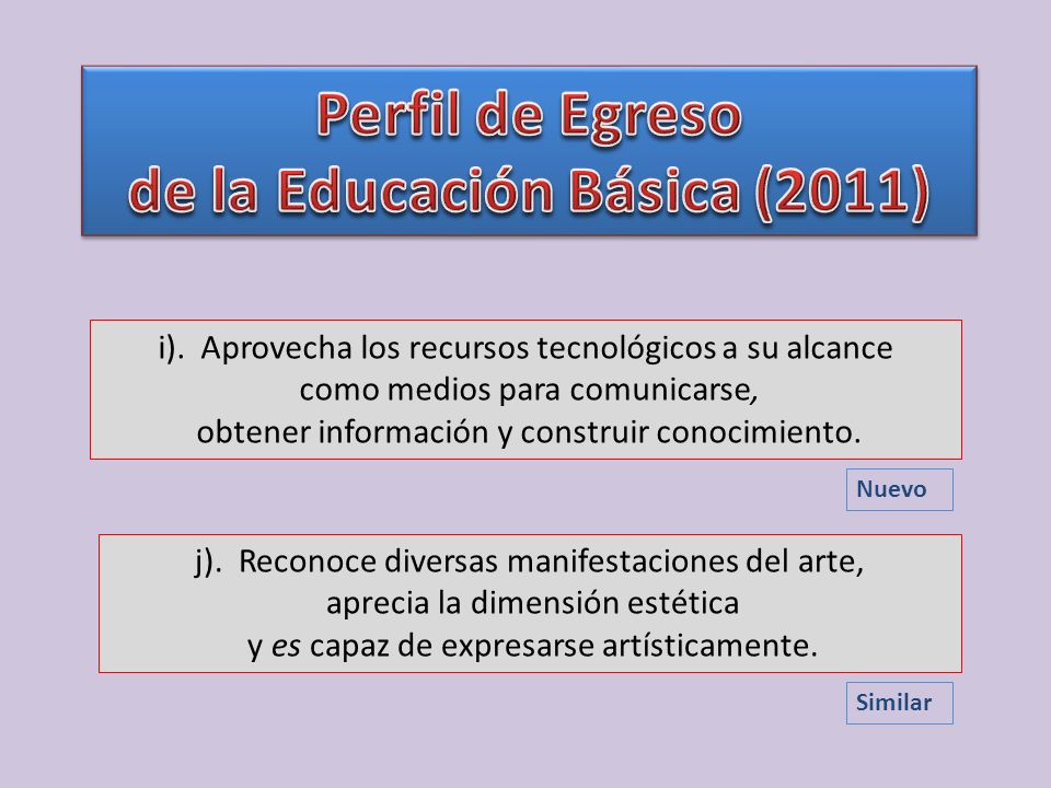 Perfil de Egreso de la Educación Básica (2011)
