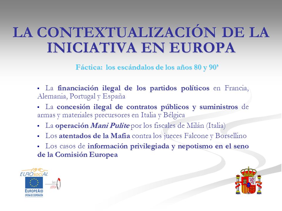 LA CONTEXTUALIZACIÓN DE LA INICIATIVA EN EUROPA