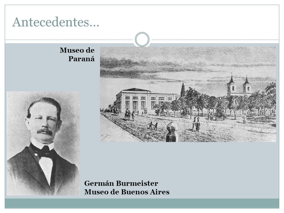 Antecedentes… Museo de Paraná Germán Burmeister Museo de Buenos Aires