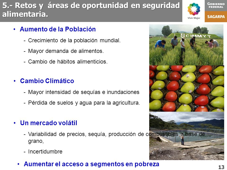 5.- Retos y áreas de oportunidad en seguridad alimentaria.