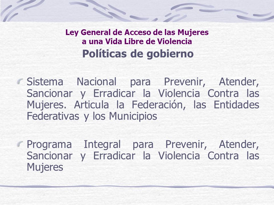 Ley General de Acceso de las Mujeres a una Vida Libre de Violencia