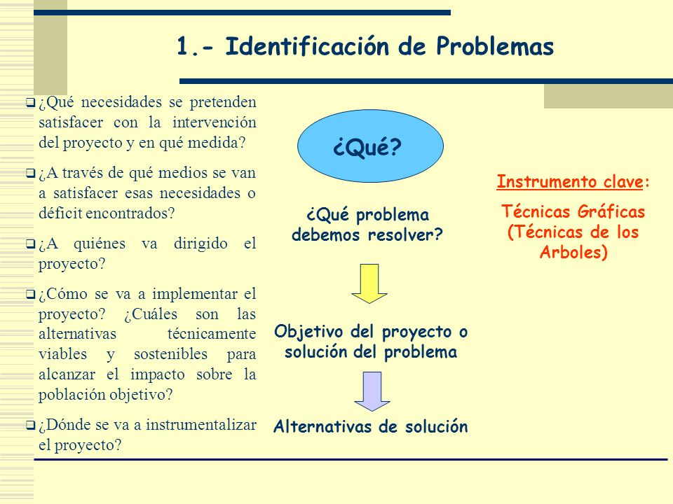 1.- Identificación de Problemas