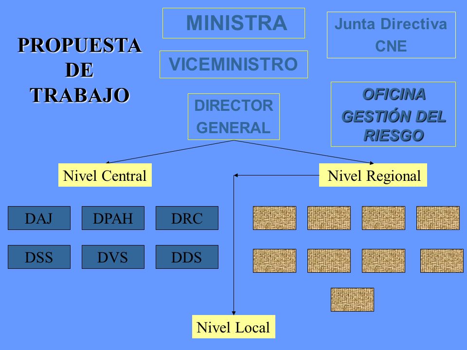 MINISTRA PROPUESTA DE TRABAJO VICEMINISTRO Junta Directiva CNE OFICINA