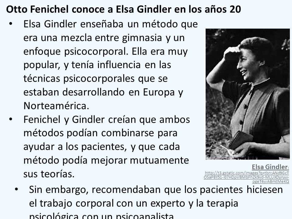 Otto Fenichel conoce a Elsa Gindler en los años 20