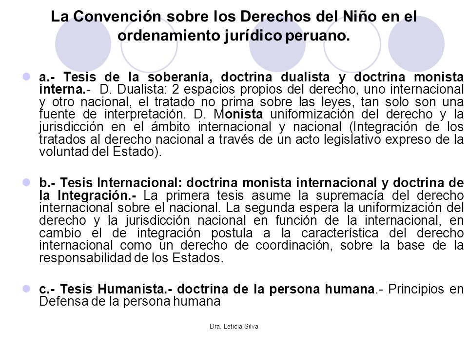 La Convención sobre los Derechos del Niño en el ordenamiento jurídico peruano.