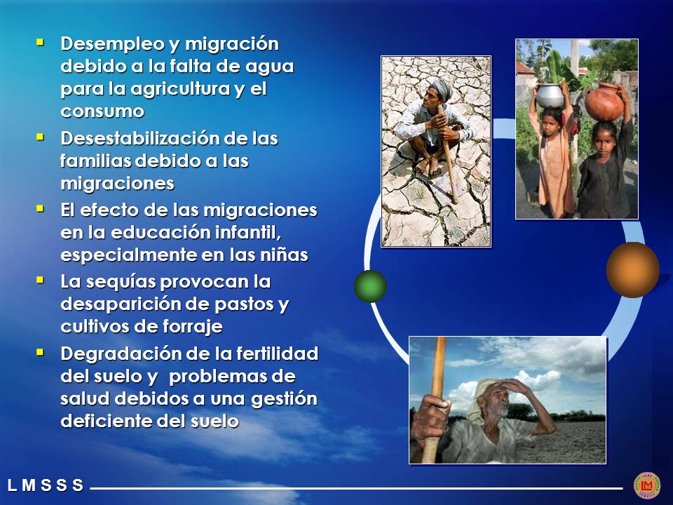 Desempleo y migración debido a la falta de agua para la agricultura y el consumo