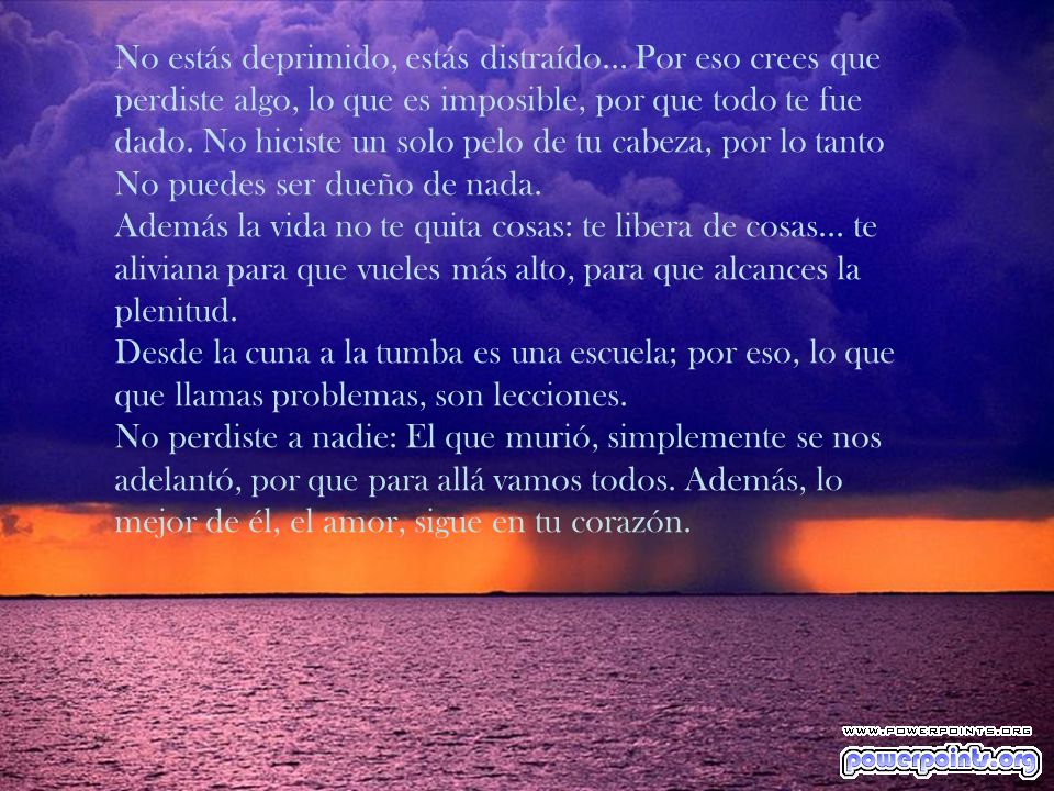 No estás deprimido, estás distraído... Por eso crees que