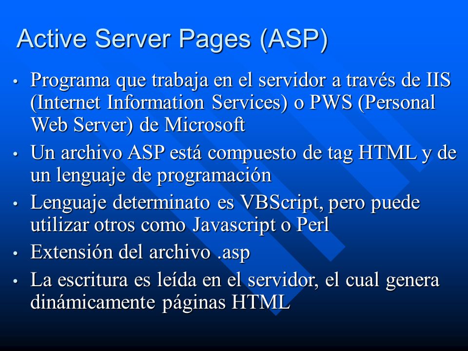 Active Server Pages (ASP)