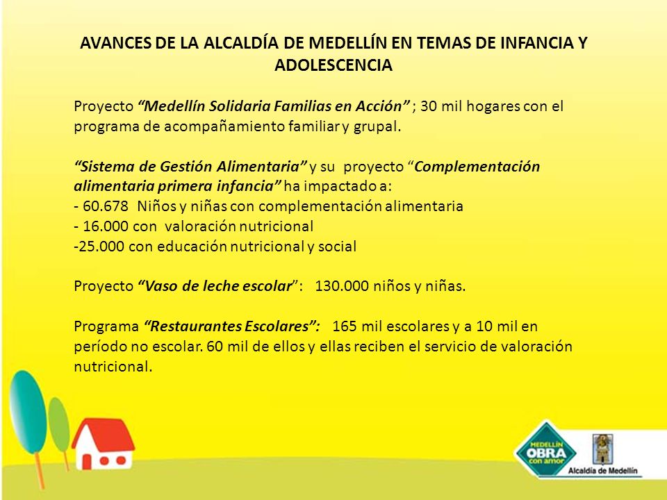 AVANCES DE LA ALCALDÍA DE MEDELLÍN EN TEMAS DE INFANCIA Y ADOLESCENCIA