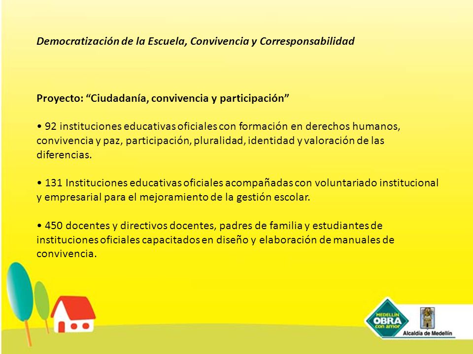 Democratización de la Escuela, Convivencia y Corresponsabilidad