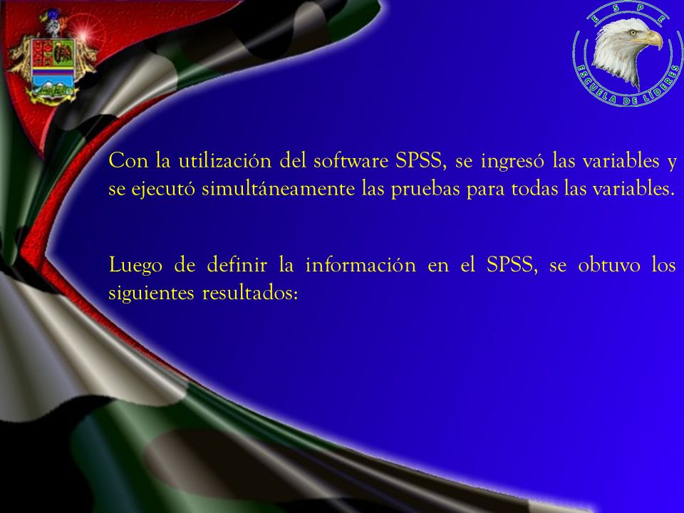 Con la utilización del software SPSS, se ingresó las variables y se ejecutó simultáneamente las pruebas para todas las variables.
