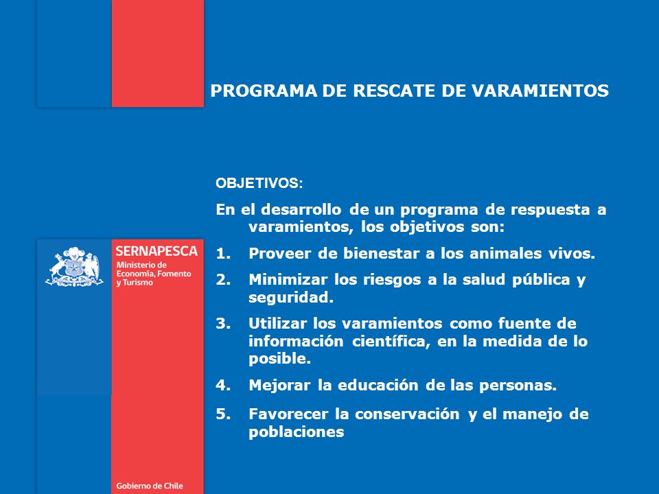 PROGRAMA DE RESCATE DE VARAMIENTOS